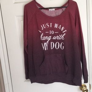 Dog lovers ombre sweater